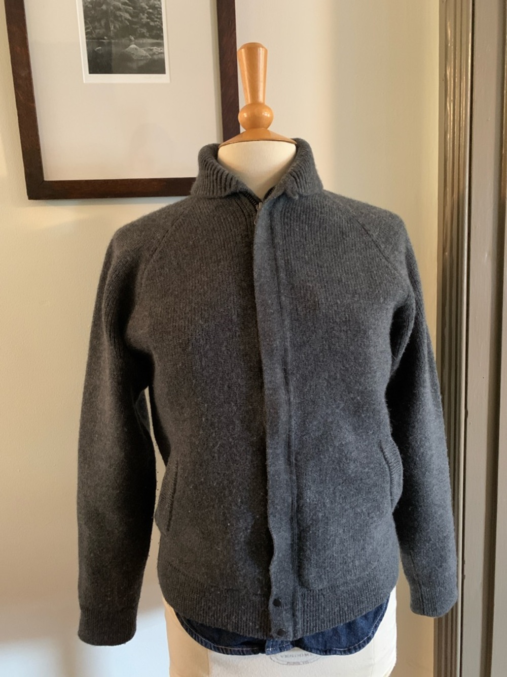 Polo Ralph Lauren Zip-Front Wool Cardigan Sweater
